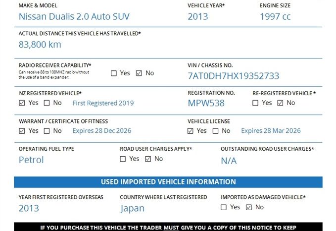2013 Nissan Dualis 2.0 Auto SUV full