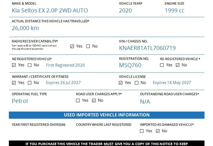 2020 Kia Seltos EX 2.0P 2WD AUTO full