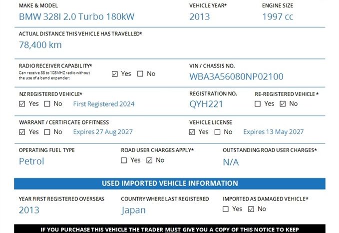 2013 BMW 328I 2.0 Turbo 180kW full