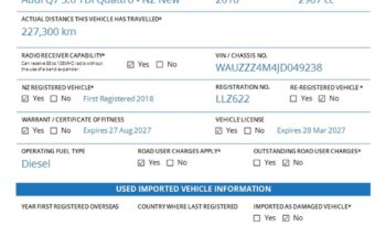 2018 Audi Q7 3.0 TDi Quattro – NZ New full