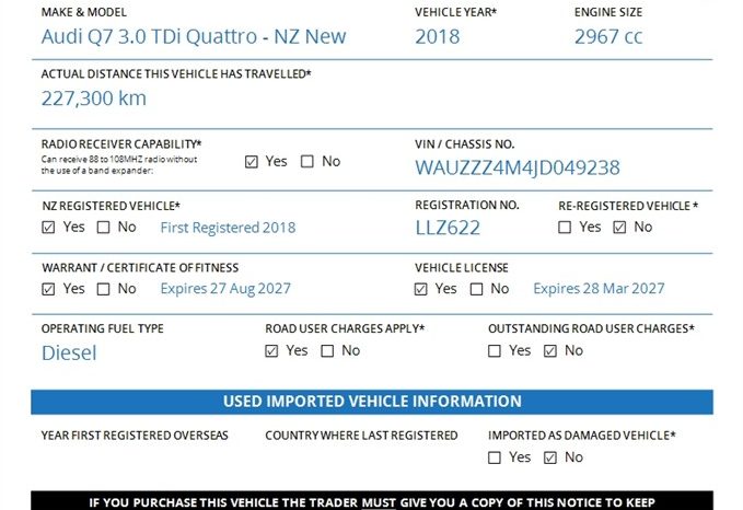 2018 Audi Q7 3.0 TDi Quattro – NZ New full