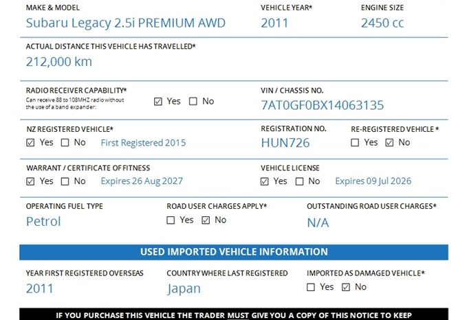 2011 Subaru Legacy 2.5i PREMIUM AWD full