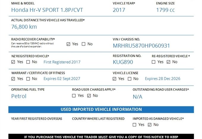 2017 Honda Hr-V SPORT 1.8P/CVT full