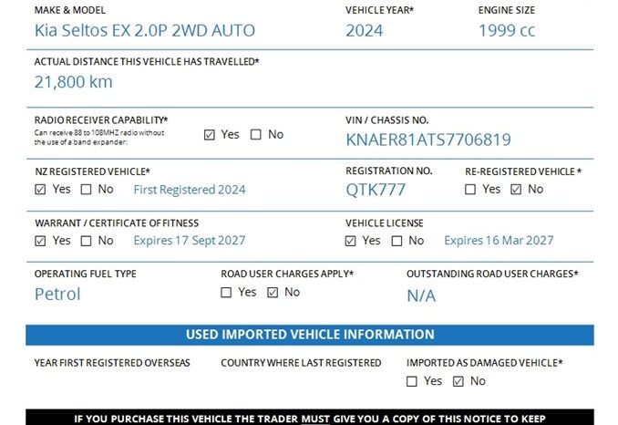 2024 Kia Seltos EX 2.0P 2WD AUTO full