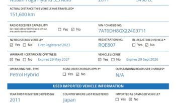 2011 Nissan Fuga Hybrid 3.5 Auto full