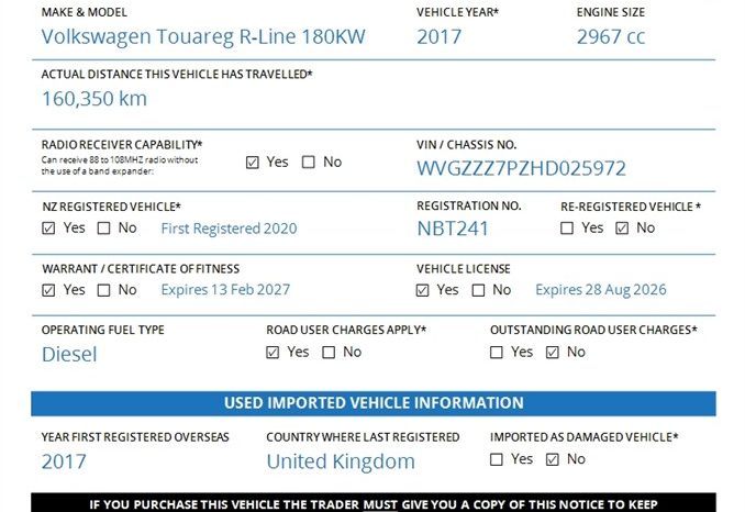 2017 Volkswagen Touareg R-Line 180KW Turbo Diesel full