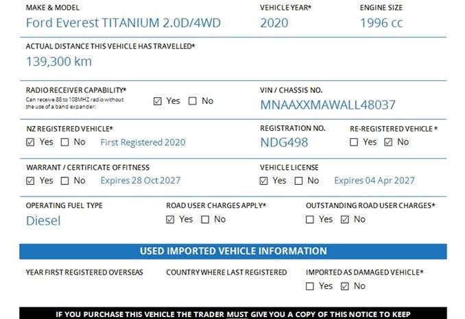 2020 Ford Everest TITANIUM 2.0D/4WD full